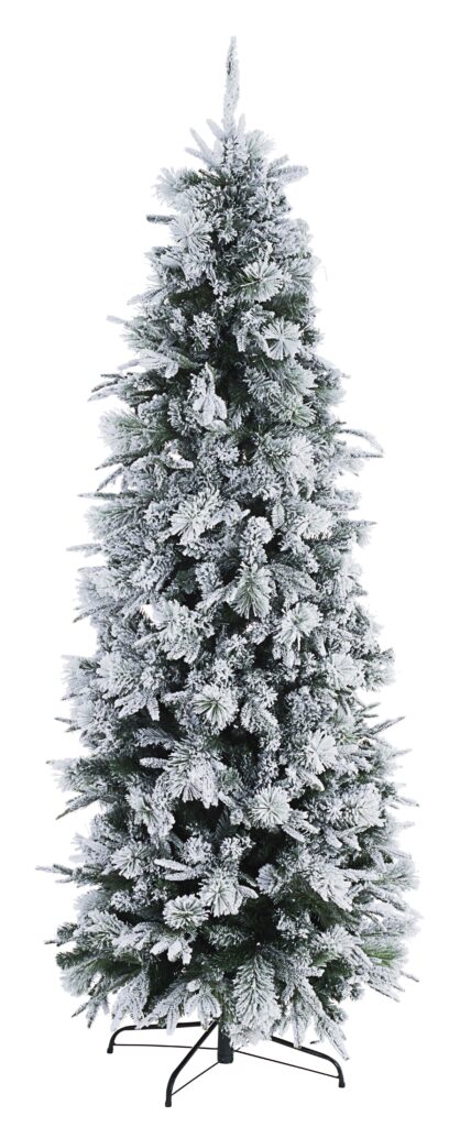 Albero Slim Dresda Innevato H210